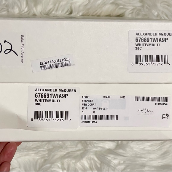 ‼️SOLD‼️Alexander McQueen Multicolor Outline Court Sneakers 38 - Picture 10 of 10